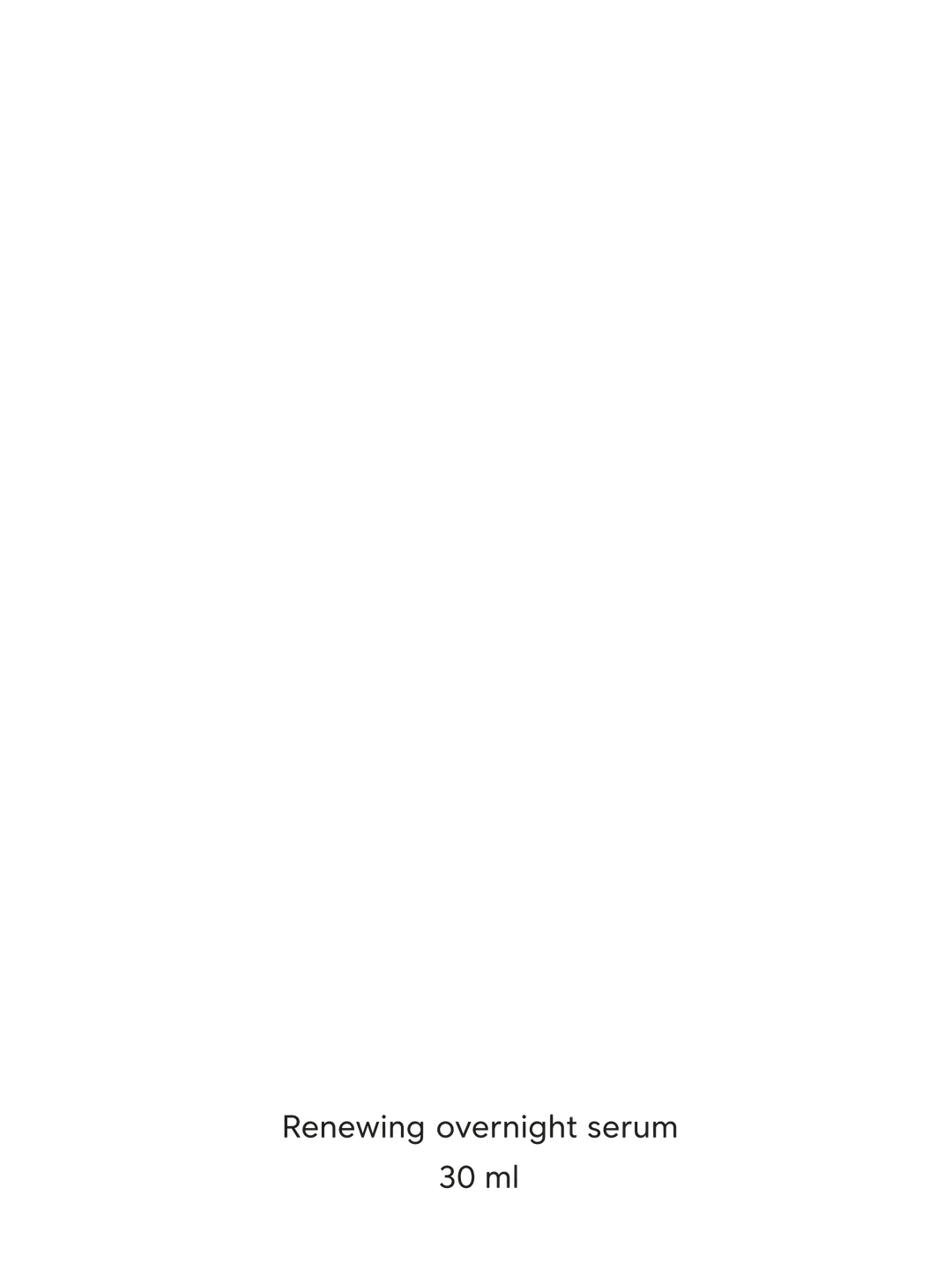 body text layer — two-line caption: product name and volume