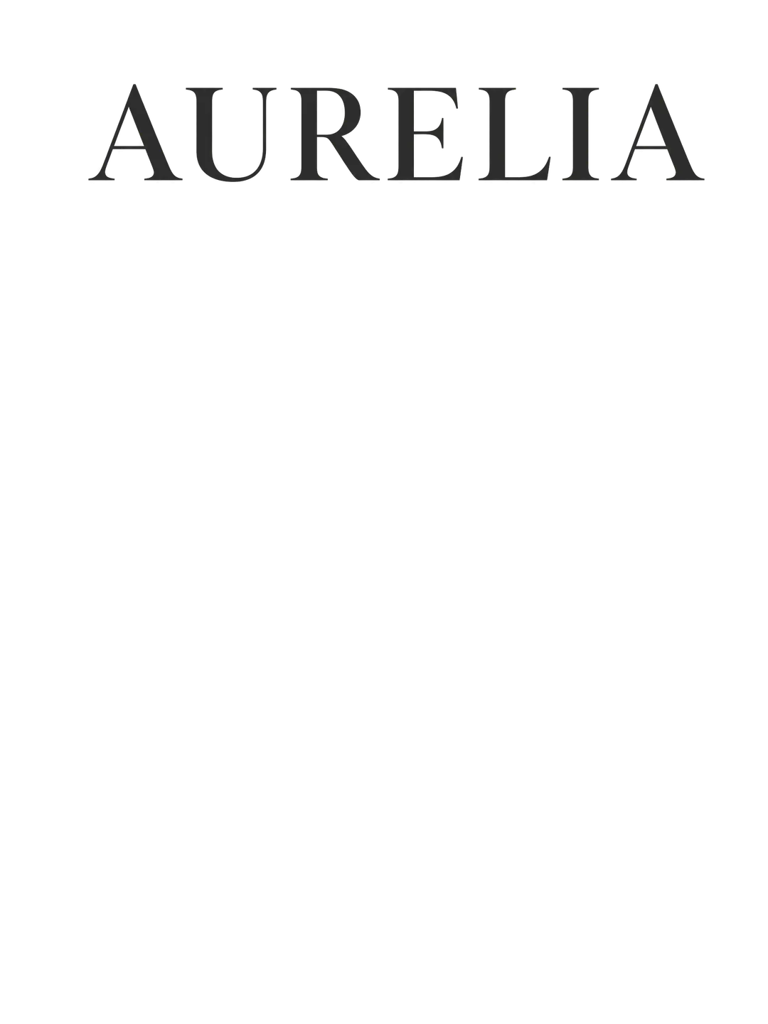 title layer — AURELIA headline in a high-contrast serif